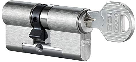 EVVA ICS Doppelzylinder 36/41 | Profilzylinder mit hohem Kopierschutz & Einbruchschutz Not- und Gefahrenfunktion Aufbohrschutz Ziehschutz | Patentschutz bis 2038 | Inkl. 5 Schlüssel | Sicherungskarte