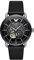 Emporio Armani Uhr für Herren , Automatikwerk, 43mm Silbernes Edelstahlgehäuse mit Lederarmband, AR60026
