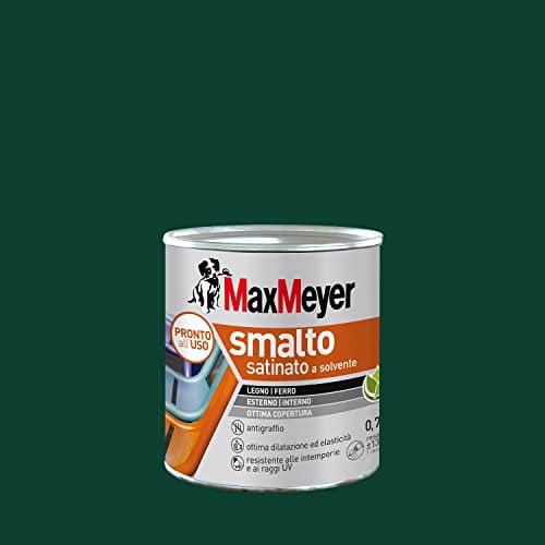 MAXMEYER Smalto a solvente per ferro e legno satinato MUSCHIO R6005 0,750 L