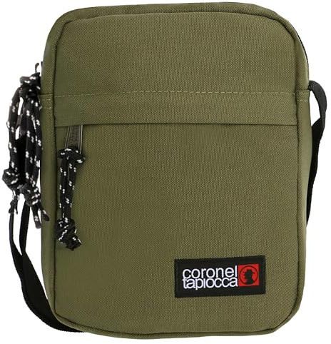 Coronel Tapiocca Herren Urban Umh ngetasche f r Herren Schultertasche Coronel Tapiocca Casual Taschen und Rei verschluss, Kaki, 17.5 x 22 5.5 cm EU