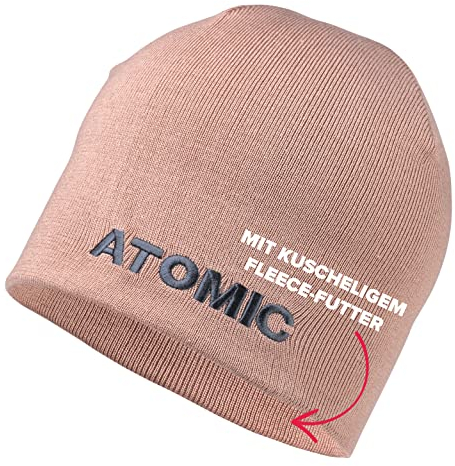 ATOMIC ALPS BEANIE - Dusty Rose - Mütze für Herren & Damen - Weiche & atmungsaktive Mützen - Warme Wintermütze aus hautsympathischem Material - Bequeme & schlichte Fleece-Mütze