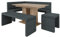 Eckbank Akiko mit Tisch und Bänken - Eckbankgruppe für Ihrem Esszimmer, Küche modern, Sitzecke, Essecke. Perfekt für Küche, Büro und Rezeption. Solide Verarbeitung (INARI 96, 196x142 rechts)