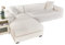 JHLD Stretch Sofabezug L Form Samt, Sofabezug L Form Samt 2 Stück weiche Sofa Abdeckung Sofa Überwürfe Mit elastischem Boden Für Hunde Katzen -Creme-4-Sitzer + 4-Sitzer