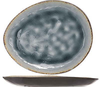 Cosy & Trendy Laguna Blue-grey Plat Bord 19,5x16cm Ova