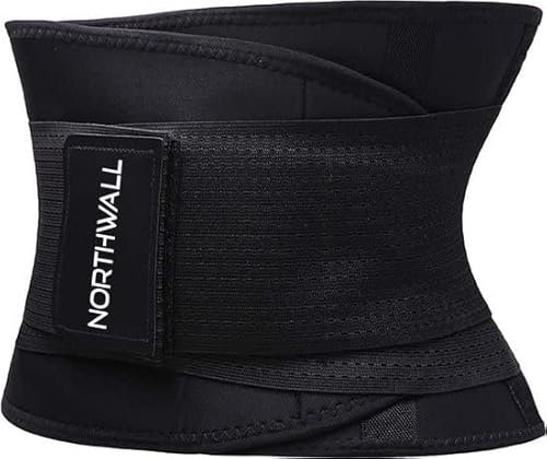 Northwall® Rückenstützgürtel für den unteren Rücken - Rückenband für Schmerzlinderung und Rückenstütze - Haltungskorrektur Rücken Herren und Damen - Rückenbandage Schwarz L (Taille: 88-99 cm)