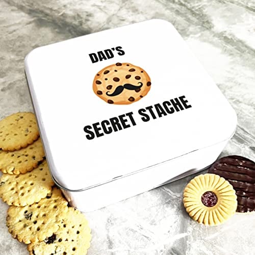 Gift Ideas for Dad - Square Biscuit Tin Gift Box for Dad, Grandad, and Step Dad - Cracker Gift Box for Cookies, Cake, Sweets, and Treats - Grandad Gifts, Present for Dad, Step Dad Fathers Day Gift