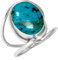 Jeweloporium 925 Silber Ringe für Frauen Größe 56(17.8) Blau Echt Chrysokoll mit Stein Kostüm Silber Ringe Ostern Geschenk Jahrgang Schmuck