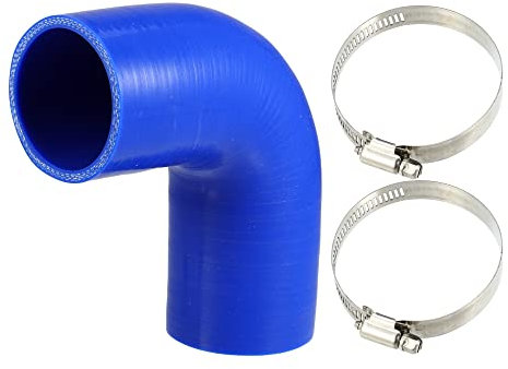 QUARKZMAN 1Set 90 Gradi Gomito Motore Silicone Tubo Blu 57mm / 2.25(ID)