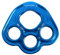 4 Holes Paw Rigging Plate Multi Anchor Point Connector Gear Rope Bearing Anchors Portable Metal Heavy Duty Climbing Equipment, Blue