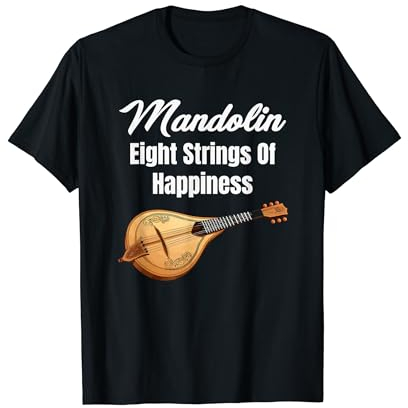 Mandoline 8 cordes du bonheur Guitare Ukuleliste Banjo T-Shirt