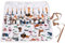 Amoyie Sets de Pinceaux de Peinture, 10 Pinceaux Peinture Nylon avec Trousse en Tissu pour Acrylique, Aquarelle, Gouache et Huile, Blanc Noir