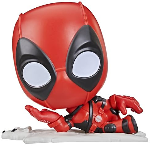 Hasbro Marvel Motormouth Deadpool, giocattolo elettronico parlante da 12,5 cm con effetti sonori e luminosi, oltre 50 frasi, giocattoli a tema supereroi, dai 14 anni in su - Versione inglese