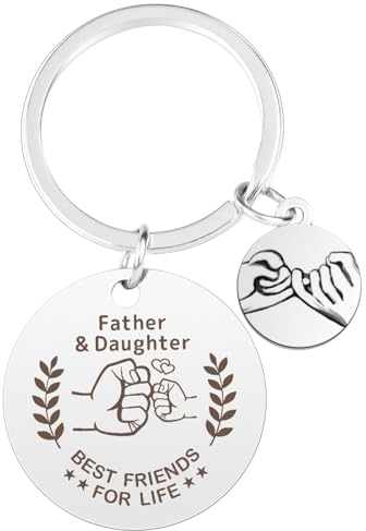 Aucuu Schlüsselanhänger Papa, Edelstahl-Schlüsselanhänger, Vatertagsgeschenke für Papa, Papa Geschenk Schlüsselanhänger, Vatertags Geschenk Geburtstag Geschenk, Bester Papa Geschenk
