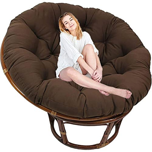 BESTXH Papasan Rundes Stuhlkissen, Rundes Kissen Korbsessel, Wasserdichtes Dickes Sitzkissen Zum AufhäNgen Schaukeln Garten Im Innenbereich
