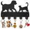 MAYJOYDIY Porte Clés Mural Décoratif avec 5 Crochets Animal Chat Chien 30*20cm Support en Bois pour Entrée Couloir Cuisine Chambre Décor Cadeau