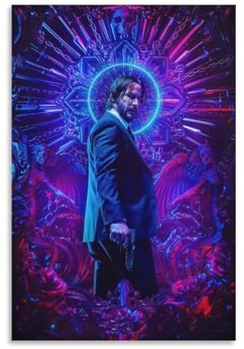 John-Wick-Film-Poster, 3 Stück, Leinwandbild, Poster, Wandkunst, dekoratives Bild, Drucke, moderne Dekoration, 30 x 45 cm