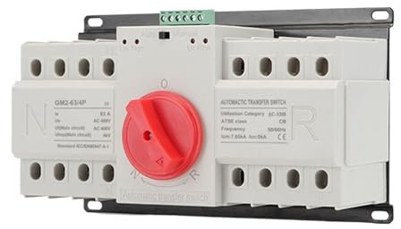 Diferencial Auto Rearmable Interruptor de transferencia automático de doble potencia ATS 2P/3P/4P 63A CA 230 V 50/60 Hz Disyuntores de conmutación automática/manual Diferencial Auto Rearmable(2,220V 4