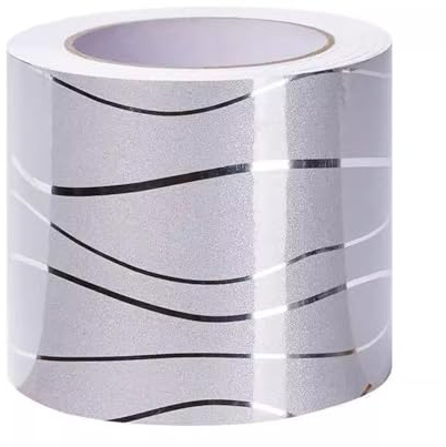 JINFEUGE Plinthe Autocollante Flexible 15 Cm X 5 M, Garniture D'Angle Murale, Garniture Autocollante En Pvc Pour La Taille/Silver