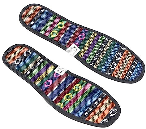CALLARON 3paare Handgestickte Atmungsaktive Einlegesohlen Bambuskohle Für Sportschuhe Fußpflegende Innensohlen Für Lebensstile