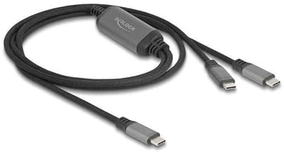 USB-C Y-Kabel 1 x Stecker zu 2 x Stecker PD 3.0 100 W Intelligente Stromaufteilung 1,2 m