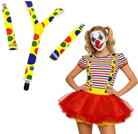 YIPFEN 1 Stück Karnevals-Hosenträger, Kostümgurt, Karnevalsclown-Kostüm, Mottoparty, Karneval