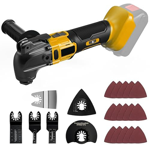 Cordless Multi-Tool, 18V with Battery & Charger, Variable Speed Electric Power Tool for Woodworking, Sanding, Cutting, DIY