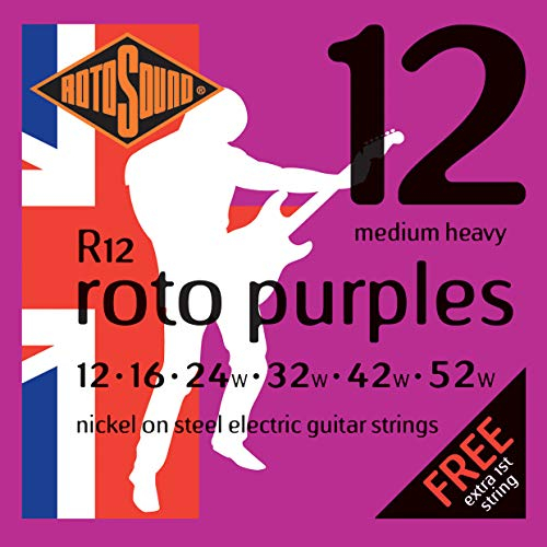 Rotosound R12 - Juego de cuerdas para guitarra eléctrica de níquel, 14 18 28 38 48