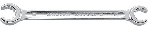 Stahlwille 41083032 abgew 24 Offene Doppelringschlüssel, abgewinkelt, Open-Ring, 30 x 32 mm, Silber