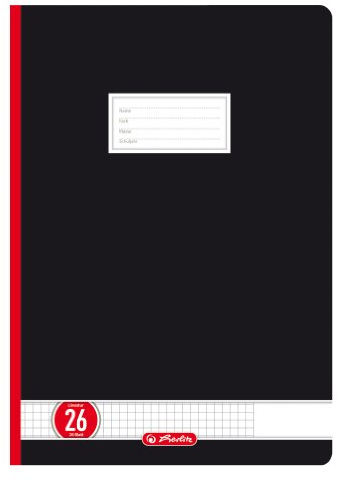 Herlitz 331223 Oberschulheft A4, kariert mit Rand, 20 Blatt