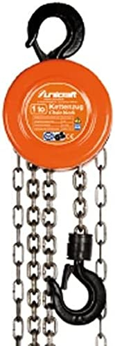 Unicraft Kettenzug K 2000 (Hub 2,5 m, Tragkraft 2000 kg, Stahlblechgehäuse, Sicherheitsdesign), 6202102