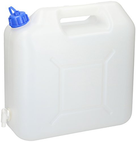 All Ride Tanica per acqua con rubinetto – Capacità massima 15 l – Rubinetto – Plastica – Bianco/Blu