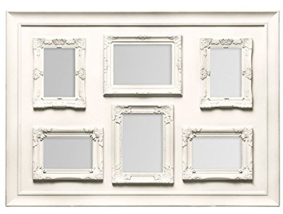 Premier Housewares Vintage Multi-Photo Frame for 6 Photos, Cream
