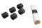 APS Serviettenringe, 6 er Set Ø 4,5 cm, H: 4,5 cm PVC, Schmalband Farbe: schwarz