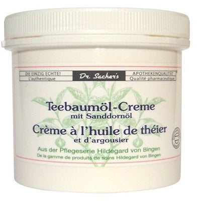 5 Dosen / Tiegel Teebaumöl Creme mit Sanddornöl