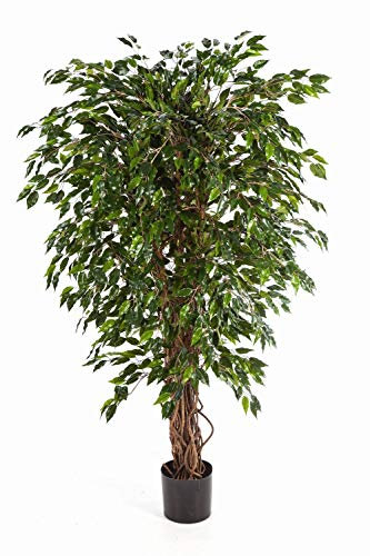 artplants.de Deko Ficus DAKU, 4100 grüne Blätter, Naturstämme, 210cm - Kunst Pflanze - Ficus künstlich