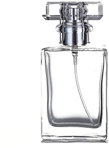 30ml Empty Glass Perfume Spray Bottle Atomizer Refillable Clear Rectangular