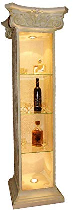 JV Moebel XXL Vitrine Bar Regal Glas Bodenfase Schrank Vitrinen Säule Wohnzimmer 1851 Neu