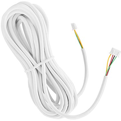 Cable para Videoportero, 10m 0.3mm² 4 Hilos Cable de Cobre Flexible para de Teléfono Video de la Puerta