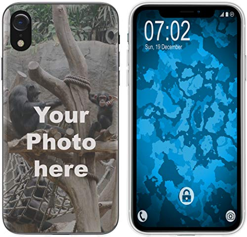 PhoneNatic personalisierte Handyhülle für iPhone Xr Custom Case transparent zum selbst gestalten mit eigenem Foto Bild Text individuell