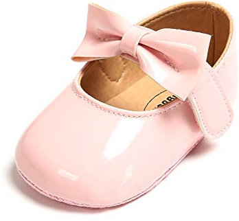 Miyanuby Neonata Bambine Scarpe Bowknot Antiscivolo Suola Morbida Ballerine Princess Scarpine Primi Passi Mary Jane Flats