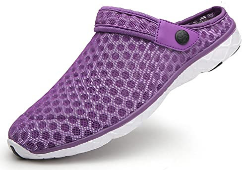 Donna Zoccoli Spiaggia Giardino Pantofole Scarpe da Mare Estate Sandali Scarpette Unisex Clogs Sabot Ciabatte, E Viola, 40 EU