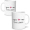 OWLBOOK® Personalisierte Geschenke für Frauen Tasse Personalisiert Name You & Me Tasse mit Spruch Geschenke Geschenkideen für Freund Freundin Mann und Frau zum Jahrestag Keramik 300 ml
