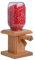 Handcrafted Amish Wooden Candy Dispenser Glass Jar Solid Oak Wood M&M's, Peanuts, Reese's Pieces, Skittles, Jelly Beans, Runts (Honey)