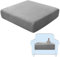 SHUOJIA Sofa-Sitzkissenbezüge, Sofakissen-Bezüge Stretch-Samt,Sitzkissenschutz,Couchkissen-Bezüge Ersatz Für Individuelle Kissen Mit Elastischem Stoff (Grey,Large-1-Seater)
