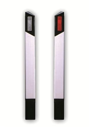 Segnalimite europeo delimitazione carreggiata e banchina stradale a due gemme rifrangente rosso bianco ( 5x18 ) bifacciale