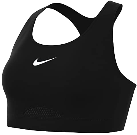 Nike Damen W Nk Df Swsh Hs Sports Bra, Black/Black/Dk Smoke Grey/Whit, 85A EU