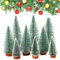 Tannenbaum Deko, 9 Stück Mini Tannenbaum, Künstlicher Weihnachtsbaum Miniatur, Mini Weihnachtsbaum Künstlicher, Künstlicher Mini Modell Weihnachtsbaum, Kleiner Weihnachtsbaum10/16/20 cm, 3 Größen