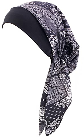 LIUPUUDLY Chemo Kopftuch Damen Mode Florales Turban Mütze Schlafmütze kopfbedeckung für Krebs Haarverlust