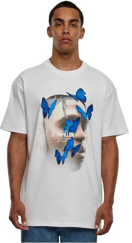 Mister Tee Upscale Herren T-Shirt Le Papillon Oversize Tee, Print T-Shirt für Männer, Oversized Fit, Streetwear