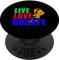 Retro Vintage Live Love Hockey Cooles T-Shirt Geschenk PopSockets mit austauschbarem PopGrip